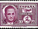Spain - 1945 - Characters - 10 Ptas - Red - Spain, Characters - Edifil 992 - Joaquin Garcia Morato Characters - 0